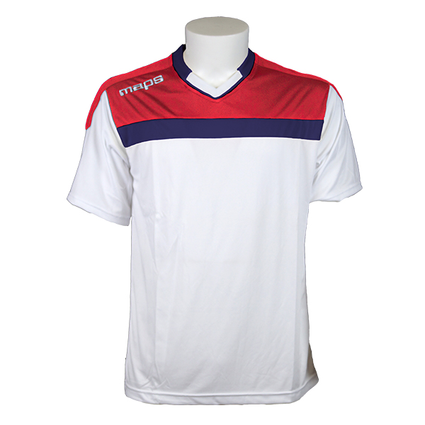 A OUTLET MAP MAGLIA LIONE MANICA CORTA BIANCO ROSSO NAVY