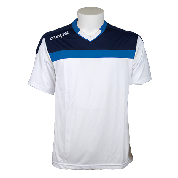 A OUTLET MAP MAGLIA LIONE MANICA CORTA BIANCO NAVY ROYAL